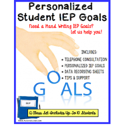 PERSONALIZED Student IEP Goal Writing Assistance with Data Sheets for Your Class